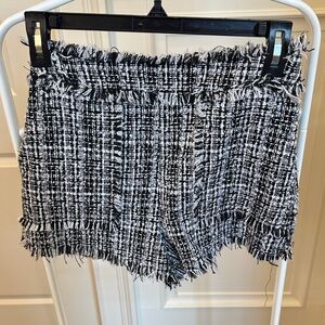 Forever 21 Black and White Tweed High Waist Shorts